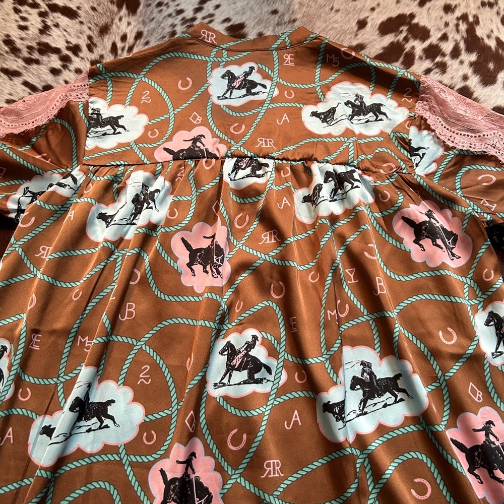 Two 2 fly western women’s snap button up s/s dress size XS - Picture 8 of 8